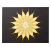 Bloc-note Design Kaleidoscope Étoile jaune brillant (Devant)