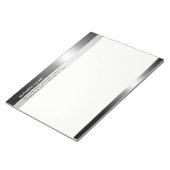 Bloc-note Design moderne chic noir & argent Foil Créateur (Incliné)