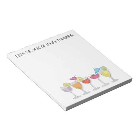 Bloc-note Design Moderne Simple et tendance Boissons d'aquar (Incliné)