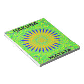 Bloc-note Design Motif africain en vert et en or (Incliné)