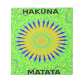 Bloc-note Design Motif africain en vert et en or (Devant)