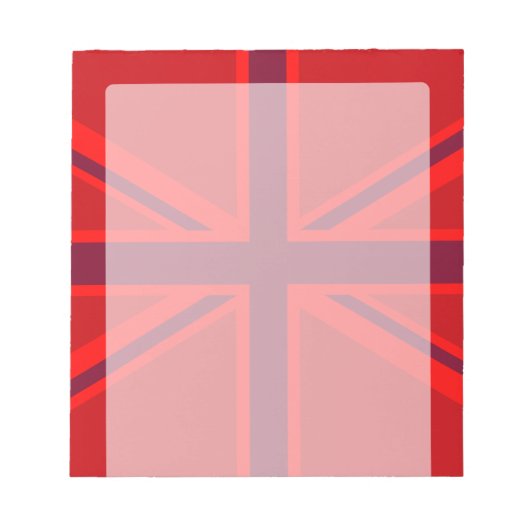 Bloc-note Design Union Jack à accent rouge (Devant)