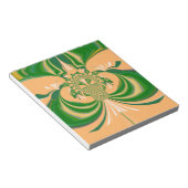 Bloc-note Design vert jaune. (Incliné)
