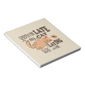 Bloc-note Désolé je suis en retard mon chat était allongé su (Incliné)