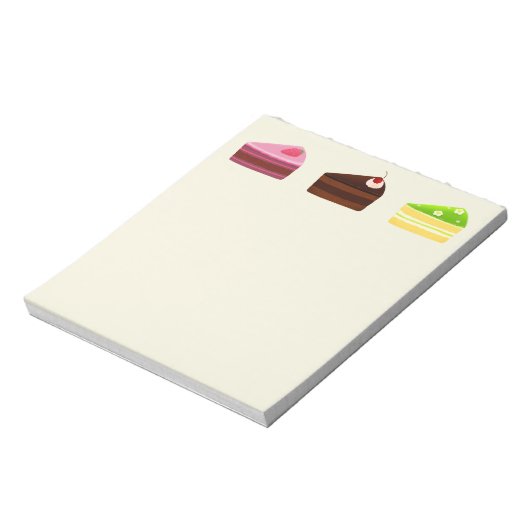 Bloc-note Dessert de tranches de gâteau (Tourné)