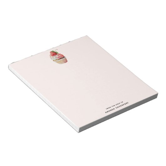Bloc-note Dessert sucré à la fraise Cupcake (Incliné)