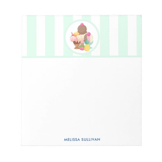 Bloc-note Desserts de crème glacée Saveurs néopolites (Devant)