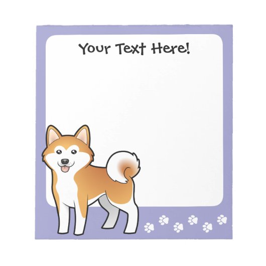 Bloc-note Dessin Akita Inu / Shiba Inu (Devant)