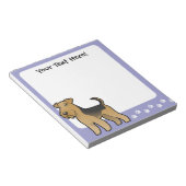 Bloc-note Dessin animé Airedale Terrier / Welsh Terrier (Incliné)