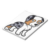 Bloc-note dessin animé aussie blue merle (Tourné)