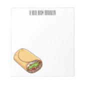 Bloc-note dessin animé de Burrito (Devant)