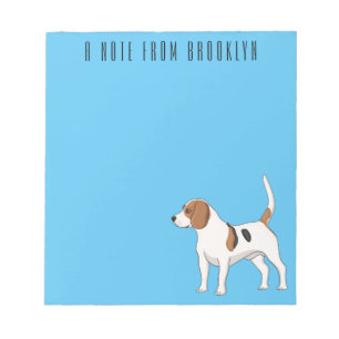 Bloc-note dessin animé de chien beagle
