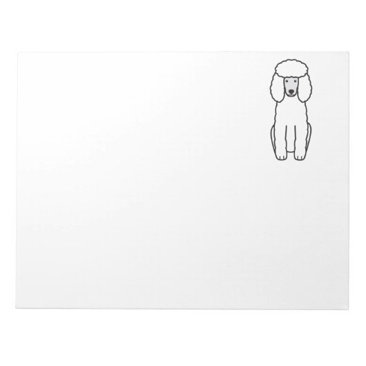 Bloc-note Dessin animé de chien caniche (Devant)