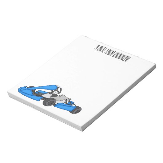 Bloc-note dessin animé de Kart racing (Tourné)