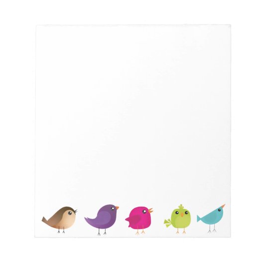 Bloc-note Dessin animé d'oiseau moineau (Devant)