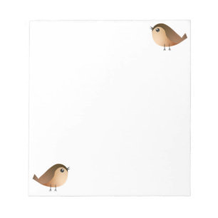 Bloc-note Dessin animé d'oiseau moineau