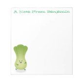 Bloc-note dessin animé mignon de bok choy (Devant)