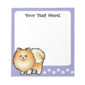 Bloc-note Dessin animé poméranien (Devant)