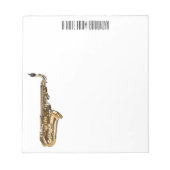 Bloc-note dessin animé saxophone (Devant)
