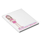 Bloc-note Dessin de bande dessinée de fille mignonne et fant (Incliné)