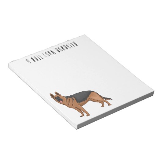 Bloc-note dessin de berger allemand (Incliné)