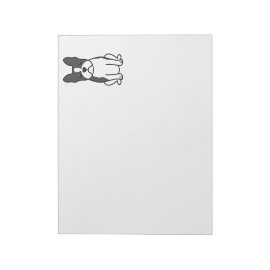 Bloc-note Dessin de Boston Terrier Dog (Tourné)