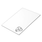 Bloc-note dessin de bulle simple amoureux de les chiens noir (Incliné)