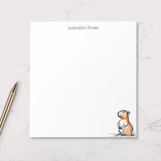 Bloc-note Dessin de capybara mignon 