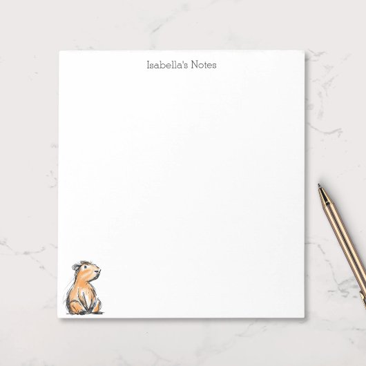 Bloc-note Dessin de capybara mignon en gribouillis 