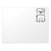 Bloc-note Dessin de Chien à Bulldog (Devant)