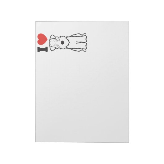 Bloc-note Dessin de chien de Terrier roux (Tourné)