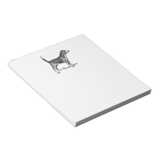 Bloc-note Dessin de chien élégant Beagle (Incliné)