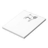 Bloc-note Dessin de chien élégant Carlin mignon (Tourné)