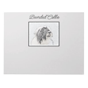 Bloc-note Dessin de collie à oreilles - Joli art original de