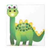 Bloc-note Dessin de dinosaure vert mignon (Devant)