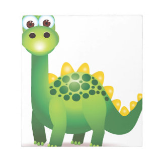 Bloc-note Dessin de dinosaure vert mignon
