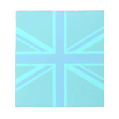 Bloc-note Dessin de drapeau britannique Union Jack turquoise (Devant)