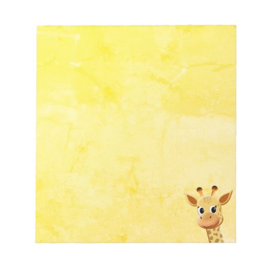Bloc-note Dessin de Giraffe Bébé mignonne (Devant)