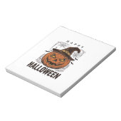 Bloc-note Dessin de gravure de citrouille joyeux Halloween v (Tourné)