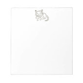 Bloc-note Dessin de ligne Kitty (Devant)