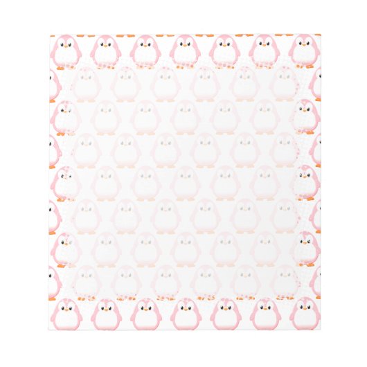 Bloc-note Dessin de pingouin rose (Devant)
