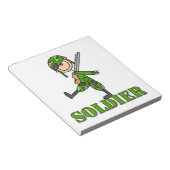 Bloc-note Dessin de soldat bâton (Incliné)