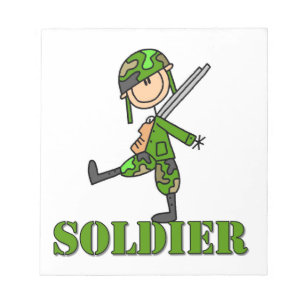 Bloc-note Dessin de soldat bâton