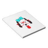 Bloc-note Dessin de tête de chien drôle mignon (Incliné)