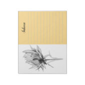 Bloc-note Dessin de tournesol artistique simple au crayon no (Tourné)