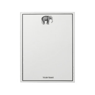 Bloc-note Dessin d'éléphant vintage