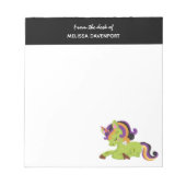 Bloc-note Dessin d'Halloween de Cute Frankenstein Unicorn (Devant)