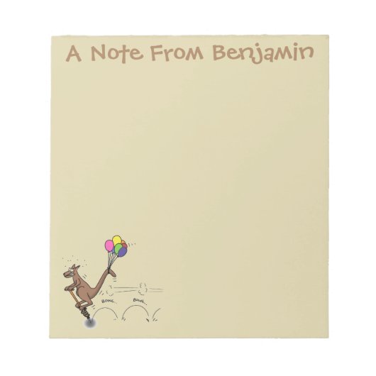 Bloc-note Dessin d'humour australien kangourou (Devant)