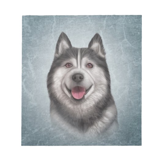 Bloc-note Dessin Dog Malamute d'Alaska (Devant)