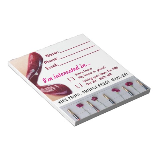 Bloc-note Dessin du prix Info client Lips (Incliné)